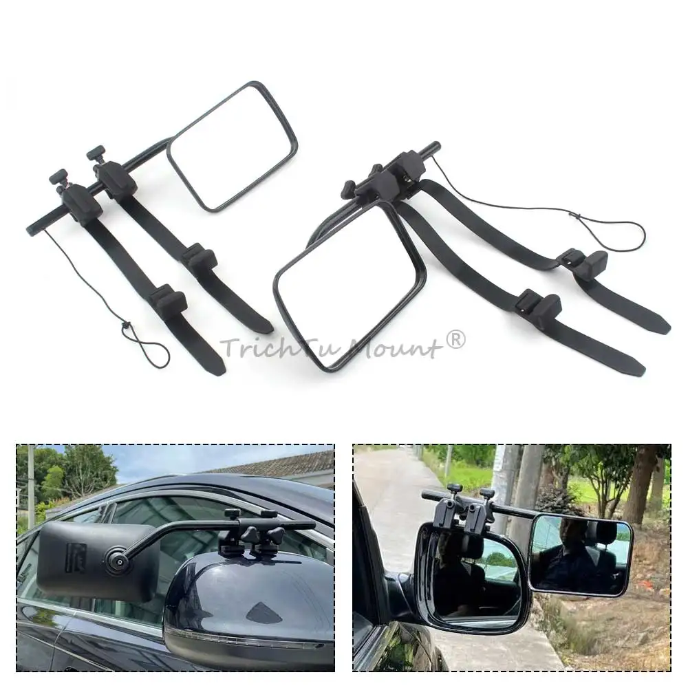 Car Accesories Adjustable Towing Mirror Tow Mirror Caravan Trailer Rearview Mirror Blind Spot Wide Angel Safe Hauling Extension