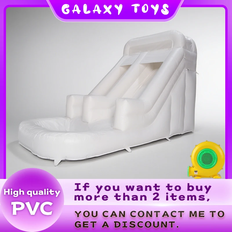 

White Inflatable Water Slide with Ball Pool - Perfect for Backyard Fun, Kids' Parties & Summer Events. Durable, Easy Setup