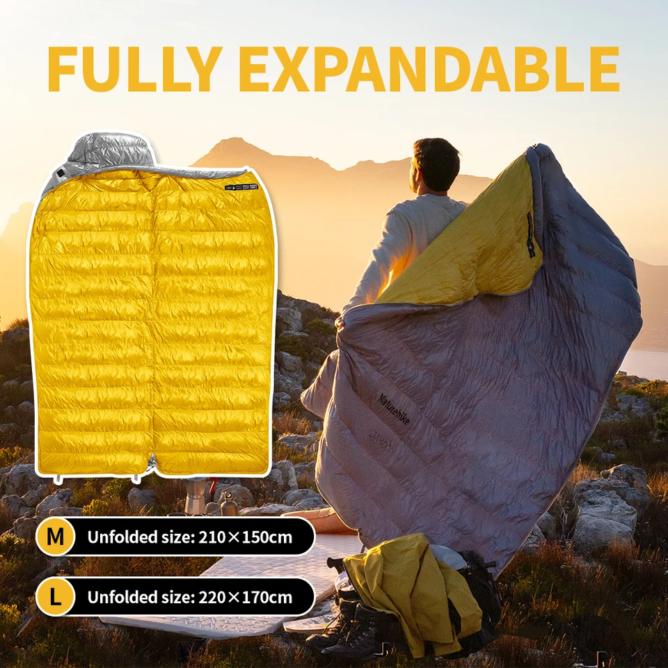 Naturehike CW400 CW700 寝袋軽量ダックダウン冬厚く暖かい超軽量屋外