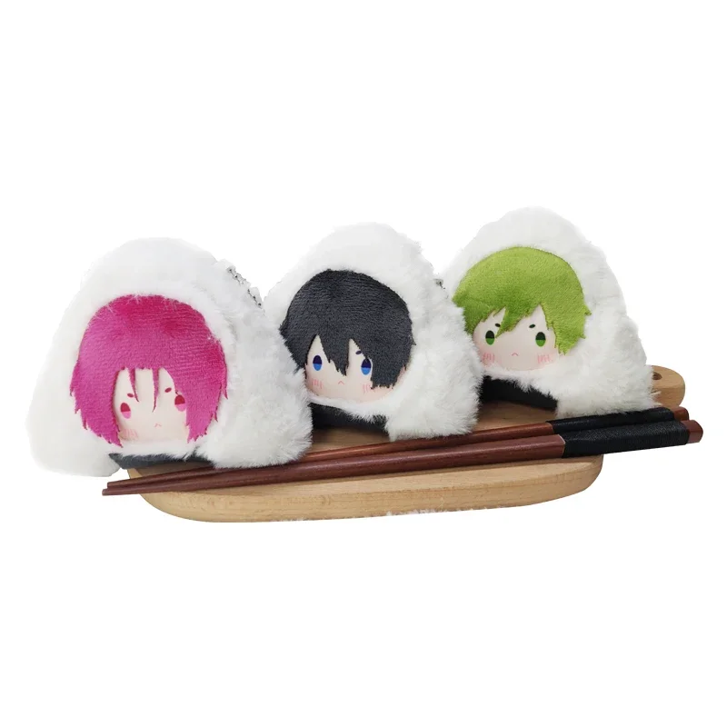 10cm Stuffed Free! Iwatobi Swim Club Onigiri Doll Cute Rin Tachibana Makoto Nanase Haruka Nitori Aiichirou Hazuki Nagisa Toy