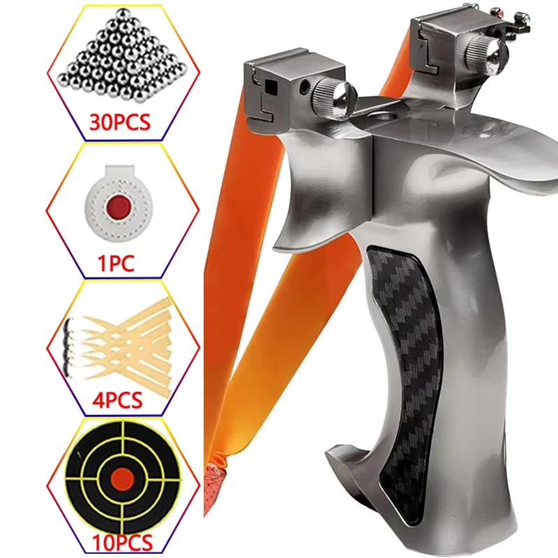 Estilingue de tiro em aço inoxidável para caça, ferramentas ao ar livre, estilingue poderoso, catapulta, entretenimento esportivo, presentes de feriado