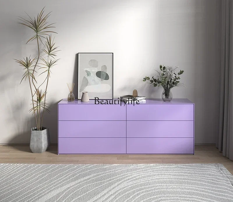

LDTV cabinet paint living room drawer storage six chest cabinet