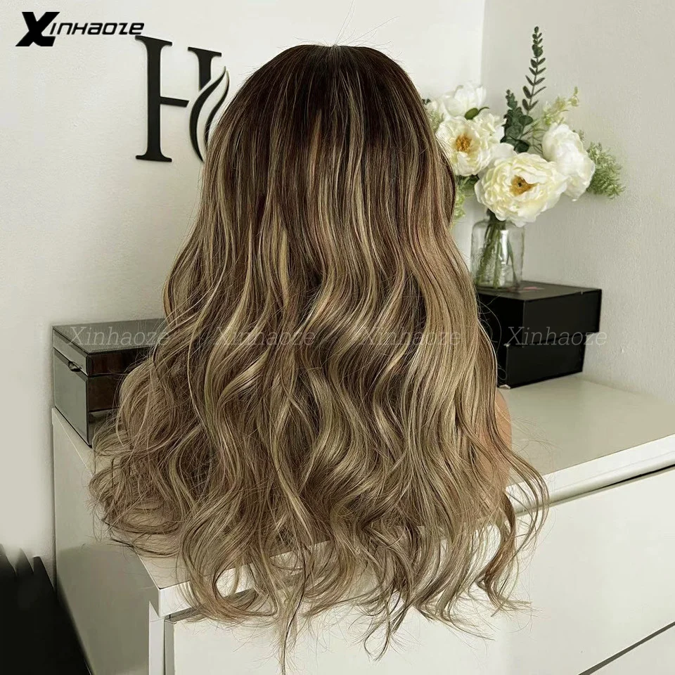 13x6 Blonde Highlight Wigs Ash Blonde Body Wave Lace Front Wig 360 Lace Frontal Wigs 13x4 Silk Top Human Hair Wigs For Women