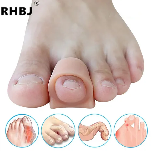 Imagen 1 del producto RHBJ 2/4 Uds separadores de dedos de Gel suave espaciadores de dedos Corrector de juanetes para superposición de Hallux Valgus y herramientas para el cuidado de los pies con punta de martillo