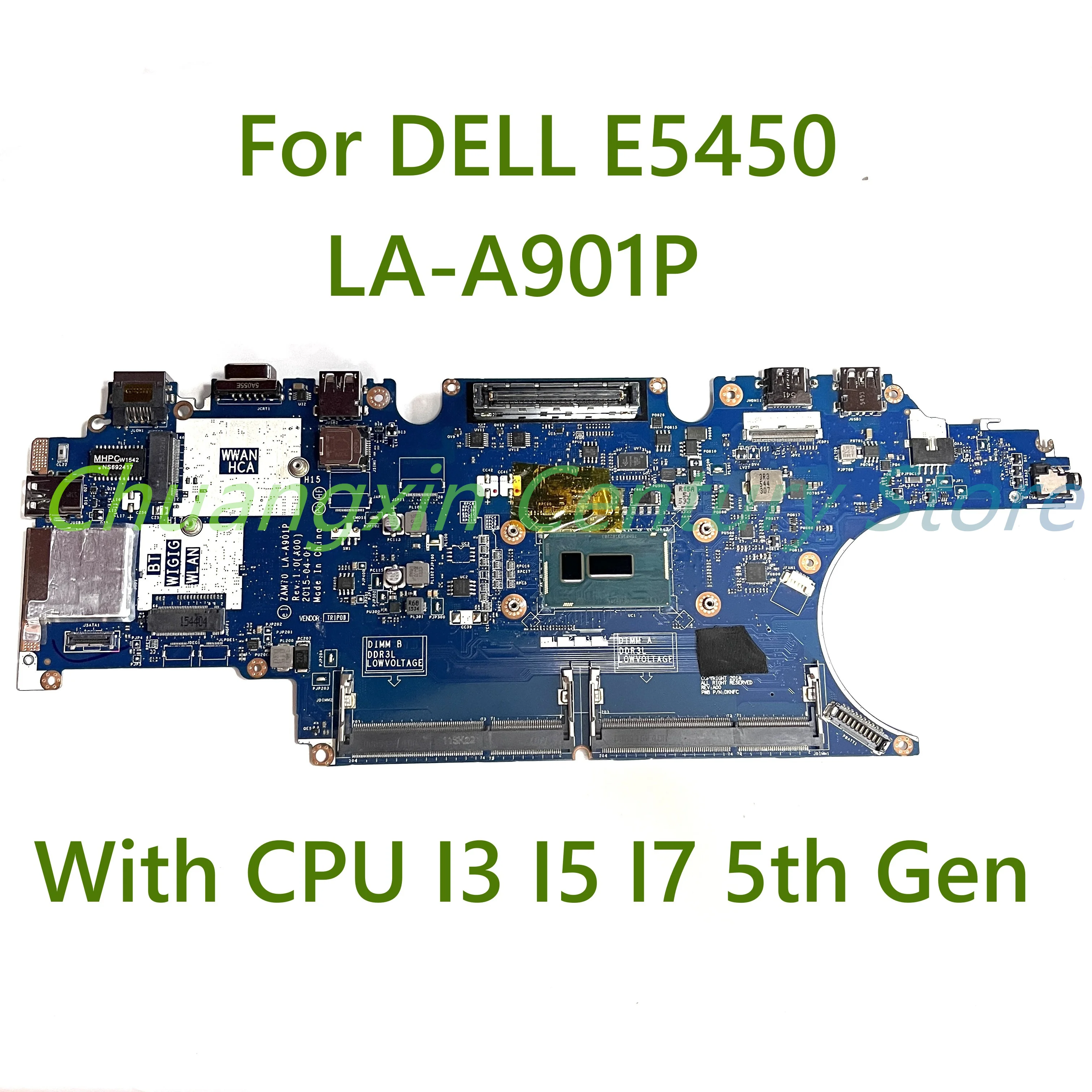 

Материнская плата для ноутбука DELL E5450, Модель I3 I5 I7 5-го поколения, процессор 100% протестирован, Полная работа