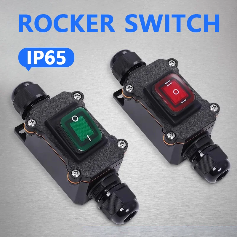 High Power Line PG11 Waterproof Ship Type Switch, High Current 25A High Power Refitting and Installing Outdoor Wire Box