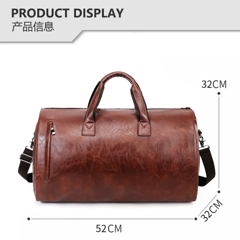 

Waterproof Travel Handbag Suit Storage Bag Shoes Pocket Large Capacity Business Gym Shoulder Bag Women Men Duffel Crossbody Bag