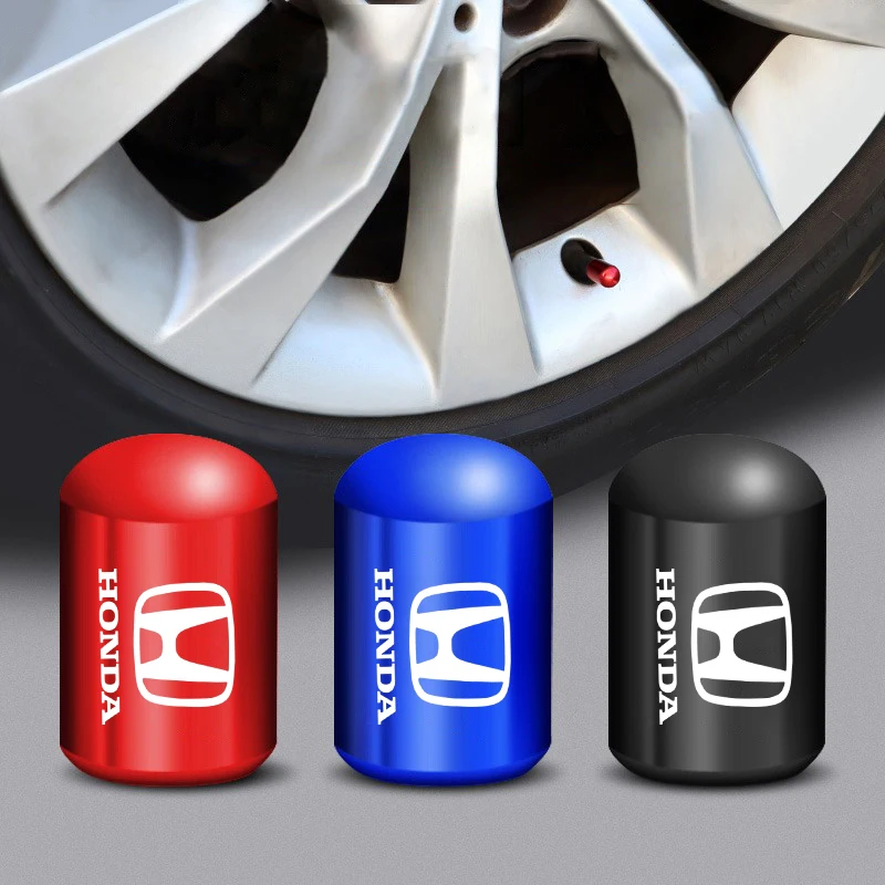 4PCS Car Wheel Tire Valve Caps Tyre Stem Covers For Honda Civic Accord CRV Fit Jazz nc750x cb500x Odyssey Insight Vezel City