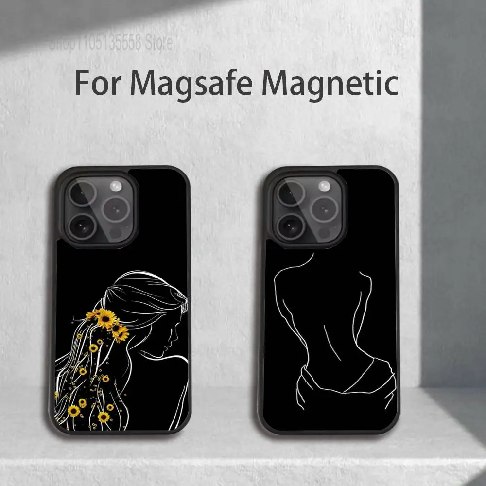 

Art Sexy Body Woman Phone Case For iPhone 17,16,15,14,13,12,11,Pro,Max,Plus,Mini,SE4,E Magnetic Magsafe Wireless Charging