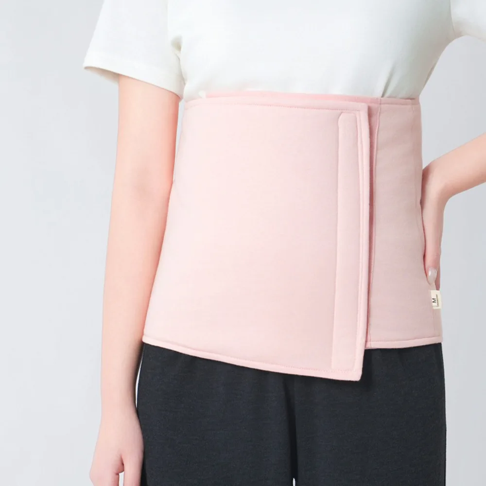 Adjustable Waist Warmer Belt Thick Thermal Breathable Thermal Belly Wrap Hook-and-Loop Cotton Filling Back Support Protector