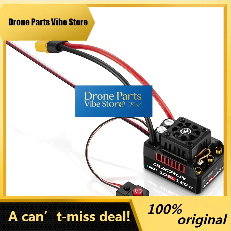 

Drone PartsHobbywing QUICRUN 10BL120 G2 2-4S 120A Sensorless Brushless ESC Speed Controller For 1/10 RC 12 Monster Truck Desert
