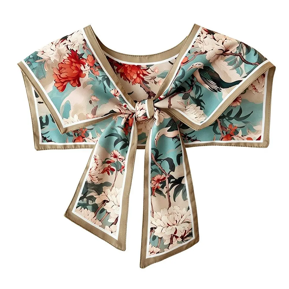 Fashion Summer Shirt Fake Collar Detachable Vintage False Fake Collar Floral Pattern Versatile Shoulder Wraps Women