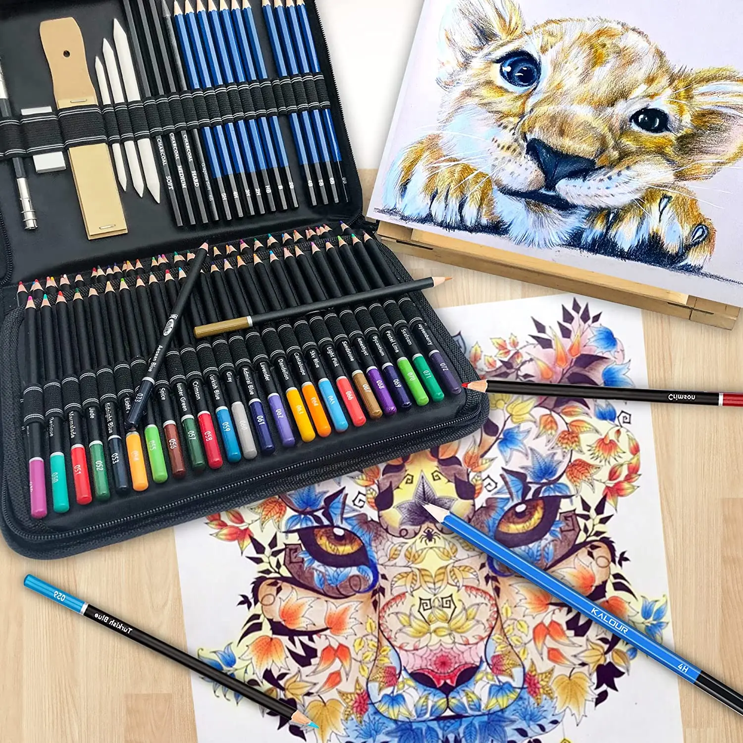 Kit lápices colores y bocetos para niños – Estuche viaje - imagen 3