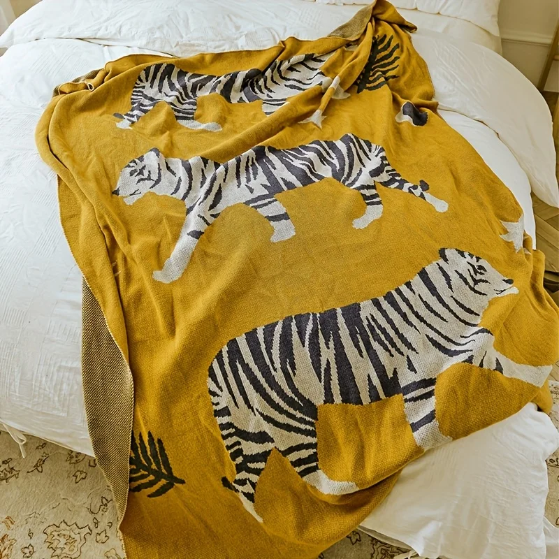 Ultimate Yellow Zebra Print Throw Blanket Home Decor Safari Style Cozy Microfiber Fleece Throw Couch Bedding Jungle Animal Gift