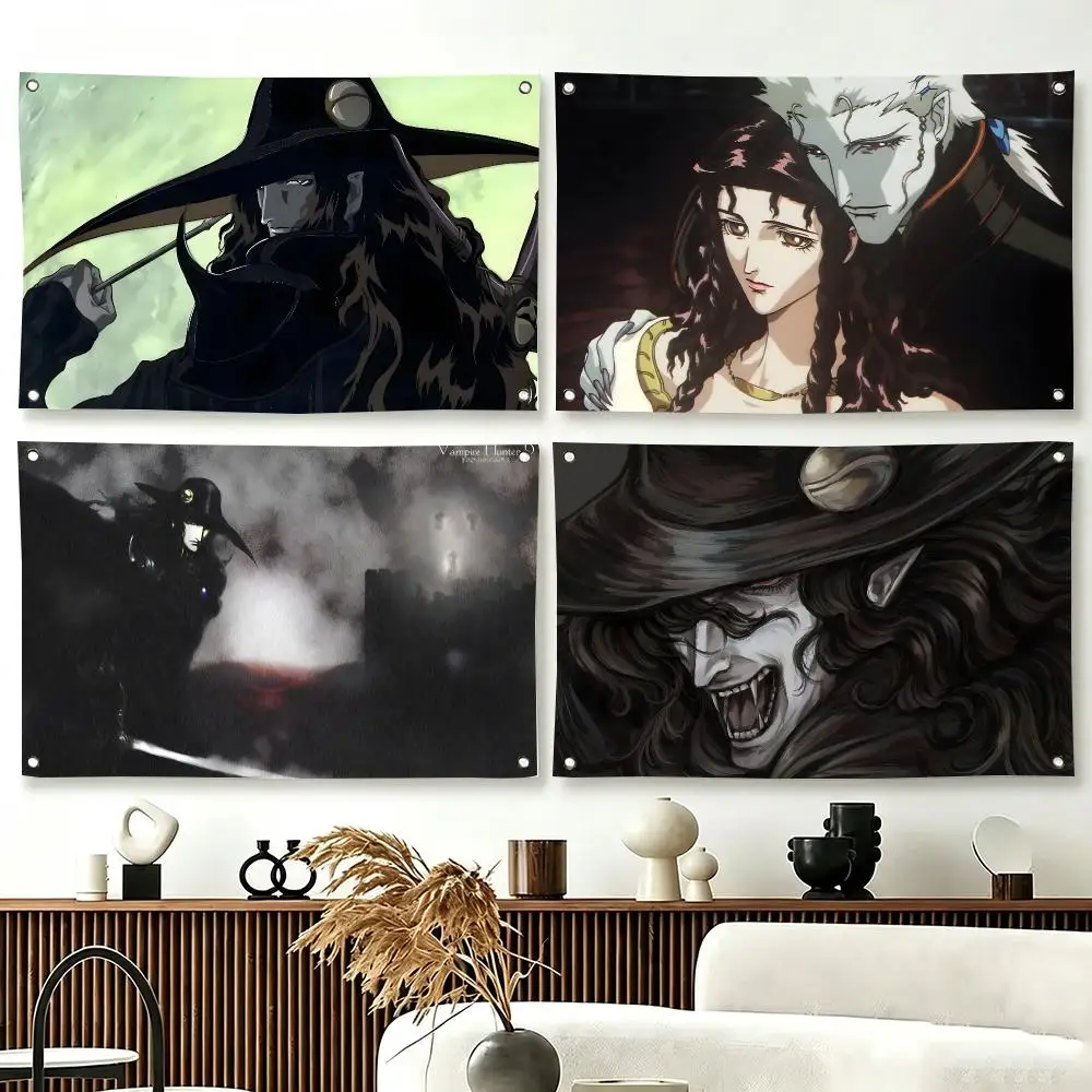 Retro Anime V-Vampire Hunter D Flags  For Living Room Home Dorm Decor Wall Outdoor Camping Party Banner Gifts