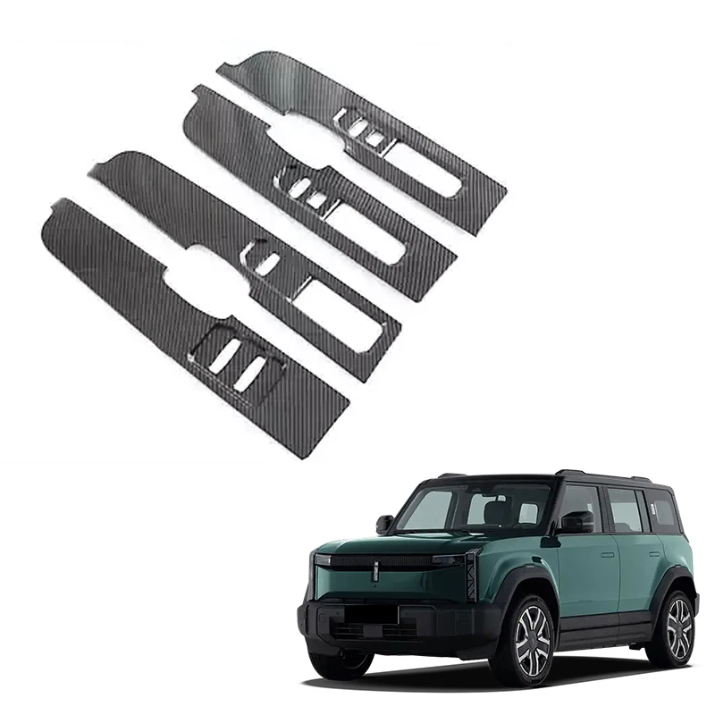 

Armrest Cover for Chery Icar 03 Jaecoo J6 Accessories Door Handle Frame Decoration ABS Carbon Fiber Pattern Interior Accessory