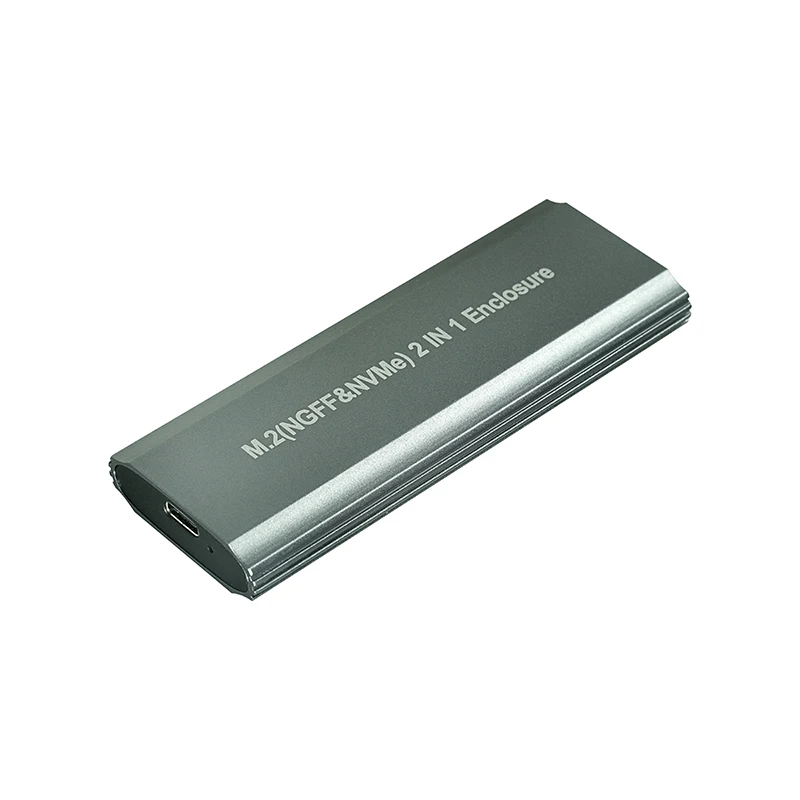 デュアルプロトコルM.2からUSBType-C 3.1,nvme,ngff,sata,ssd,rtl9210b用のエンクロージャー