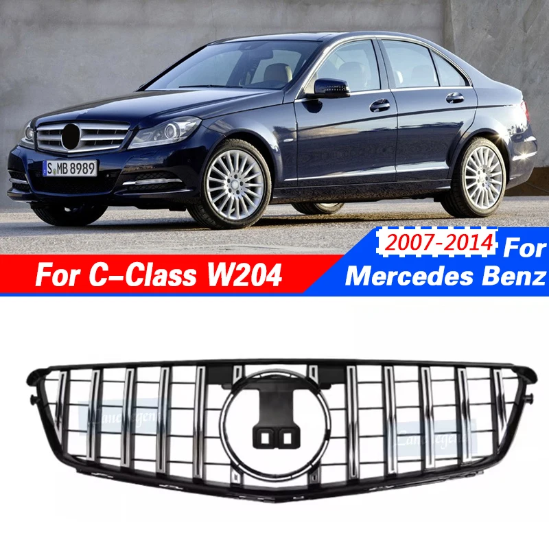 Ventilation Net For Mercedes Benz W204 C Class 2007-2014 C180 C200 C250 C300 C350 GT Style Front Bumper Grilles