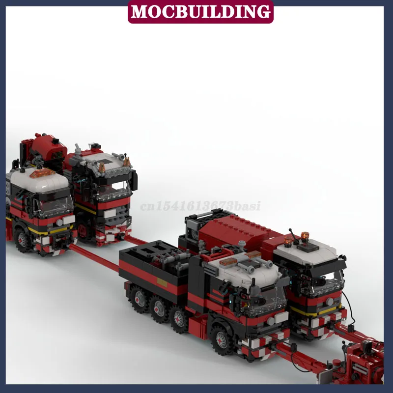 MOC City Cargo Stud Transport Reactor Bundle Model Building Block Set Truck Fire Engine Boy Collection Toy Gifts