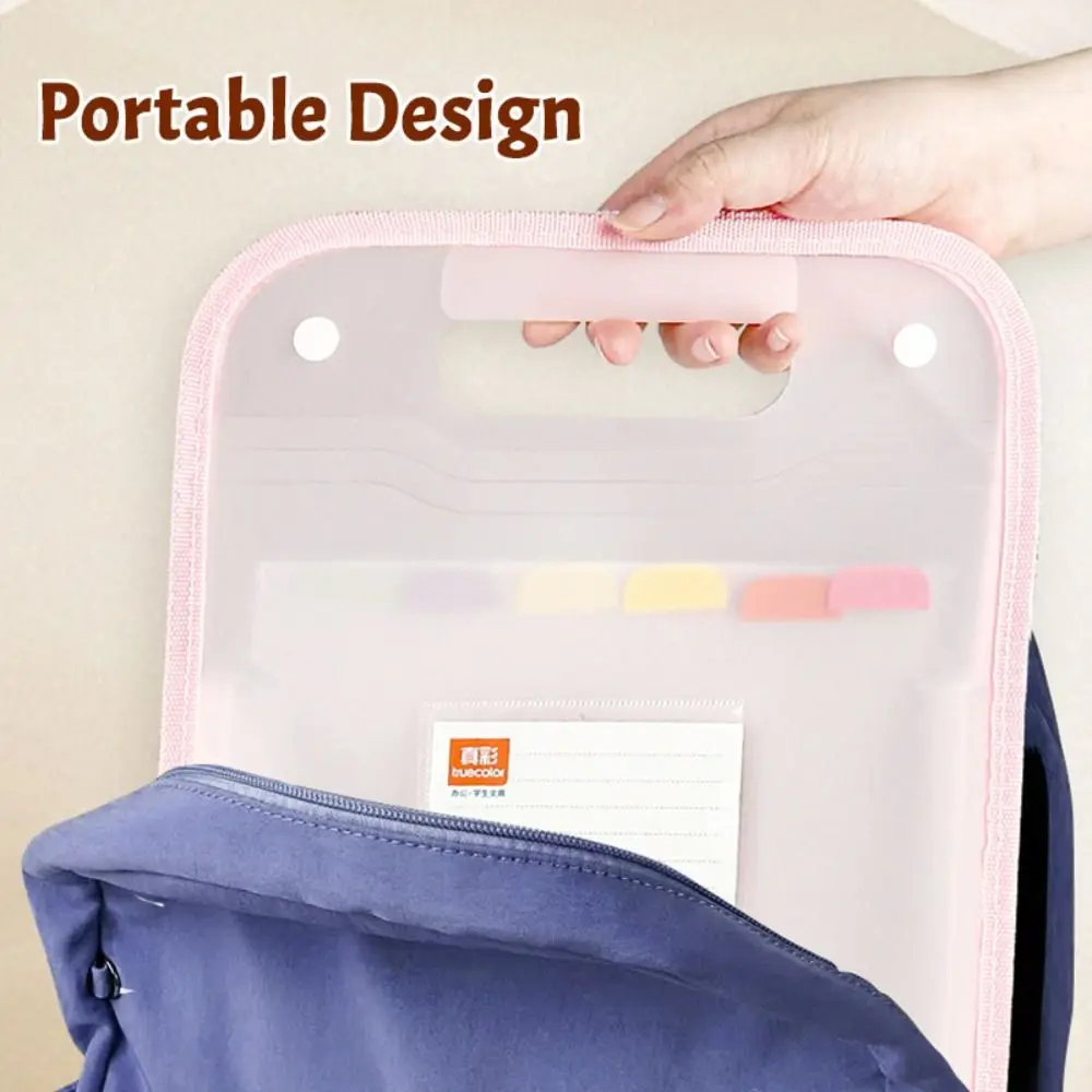 Cartoon PP A4 File Folder High-capacity 13 Layers File Bag Portable Document Bag Students