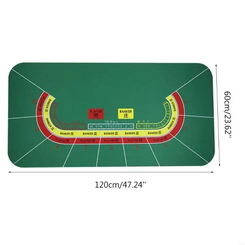 

U1JC Casino Table Mat Mat Baccarat Desk PadBoard Game Tablecloth