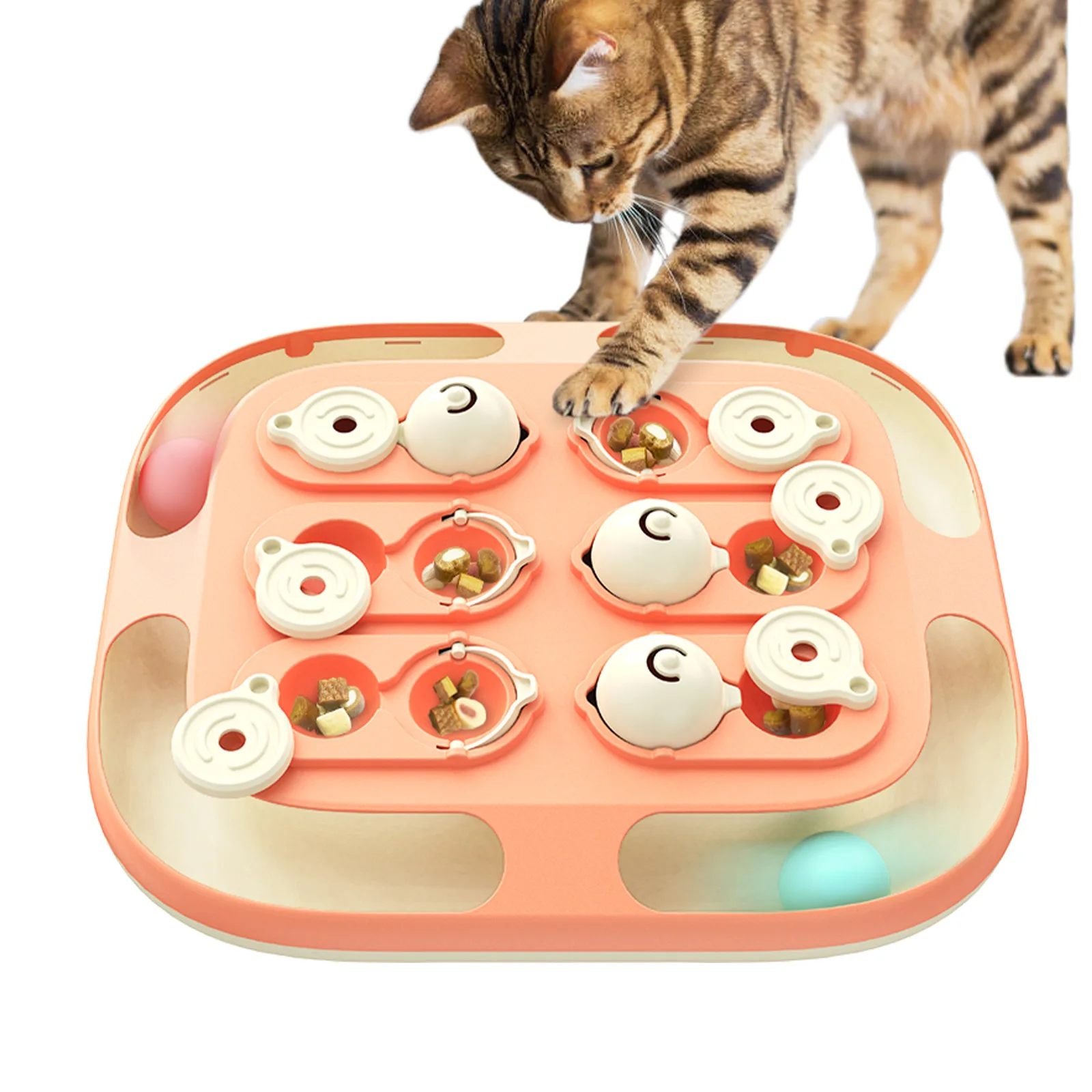 

Cat hole-digging track ball Slow Food Treasure Hunt educational cat toy