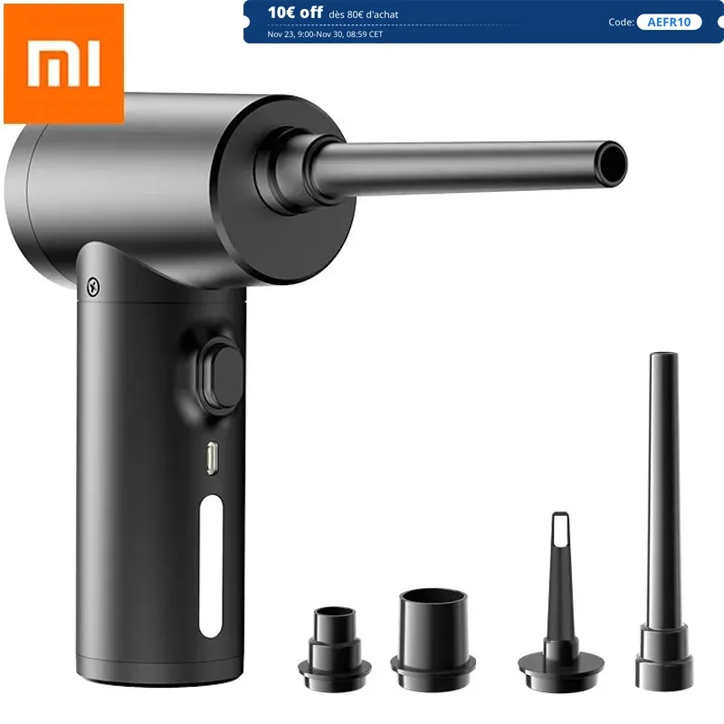 Xiaomi Wireless Air Duster 50000 RPM Dust Blowing Gun USB Compressed Air Blower Cleaning for Computer Laptop Keyboard Camera