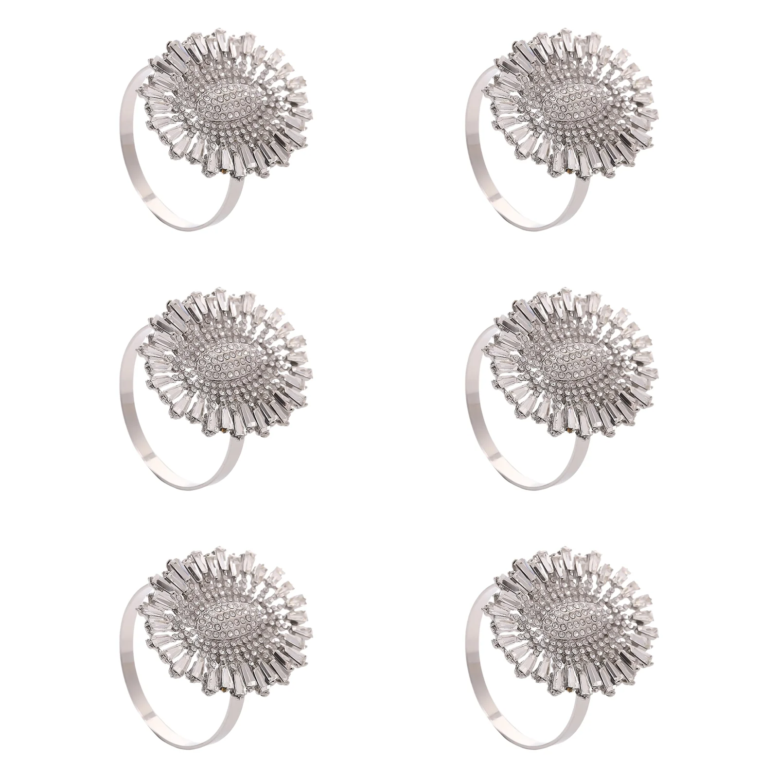 

Elegant Table Decor For Dining Tableware Table Decor Napkin Ring European Style Rhinestone Embellishment Zinc Alloy