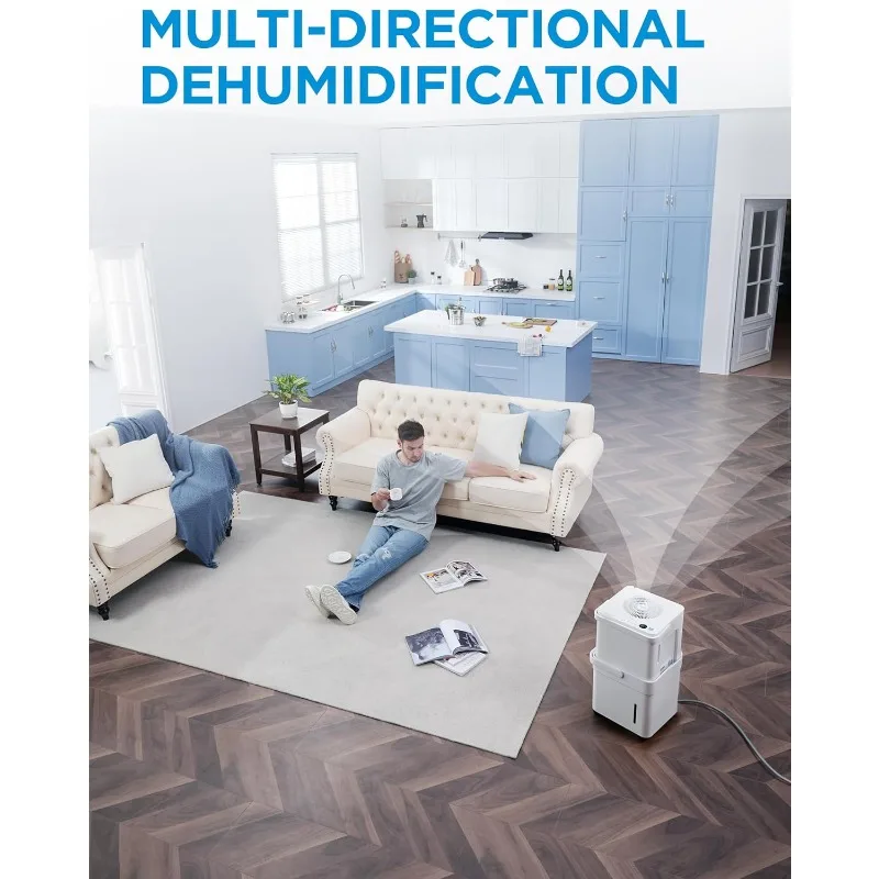 Cube 50 Pint Dehumidifier For Basement And Rooms At Home For Up To 4,500 Sq. Ft., Smart Control, Compatible With Alexa