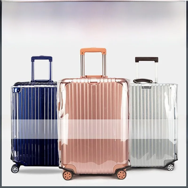 透明な荷物用保護カバー-防塵-旅行用スーツケースカバー-耐摩耗性-ハードシェル-スーツケースアウタージャケット