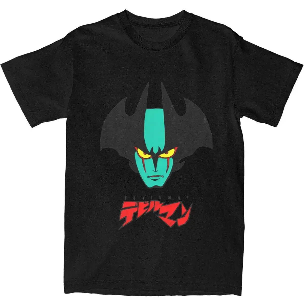 Devilman Head T-Shirt Summer Getter Robo Vintage T-Shirts 100% Cotton Hip Hop Tshirt For Men's Short Sleeve Casual Clothes