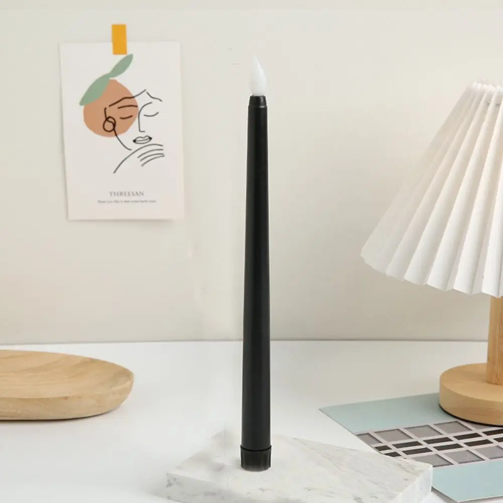 Fireplace Simulation Led Candles with Flickering Flame Battery Operated Candlesticks 3D Wick Tall Atmosphere Light Restaurant