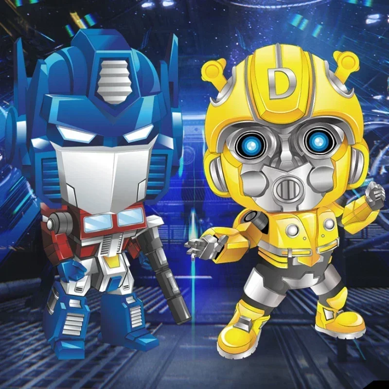 

Фигурки-трансформеры Оптимус Прайм и Бамблби, Q-версия, деформируемые роботы, игрушки для детей, украшение для комнаты, подарки