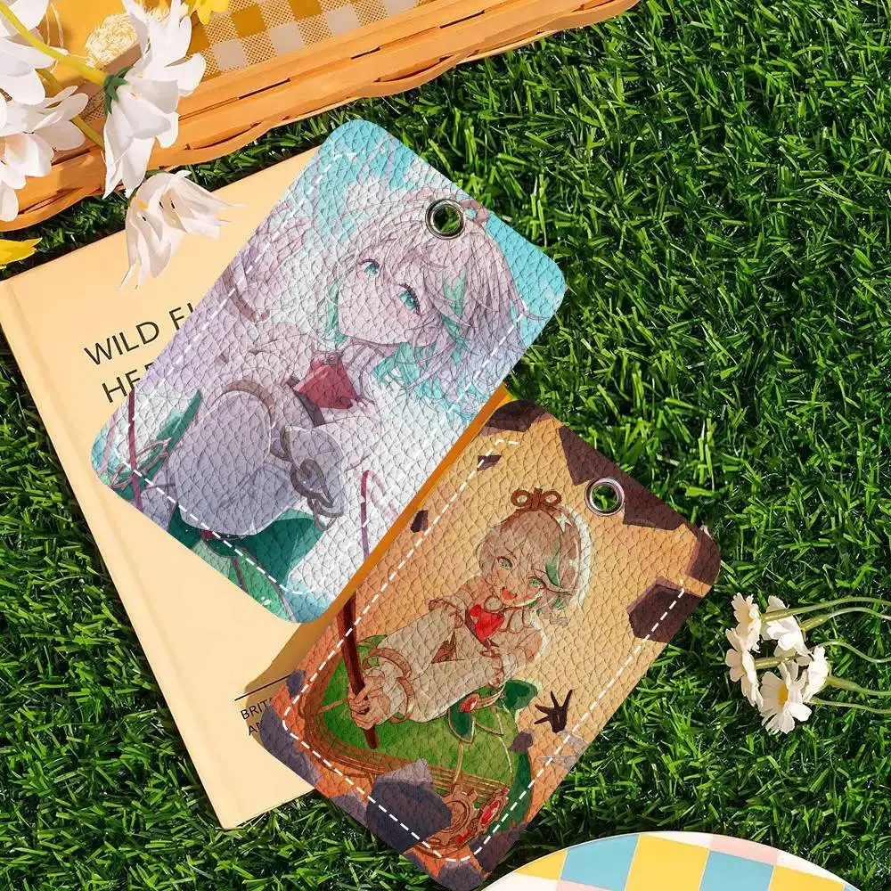 Cecilia Immergreen Animation H-Hololive Card Wallet With Keychain PU Leather Printed Pattern Card Holder