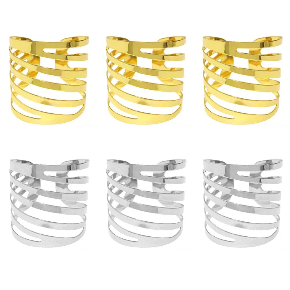 Goldene Spiralförmige Metall-Serviettenhalter - Dekorative Serviettenringe für Tischdekoration – Detail 5