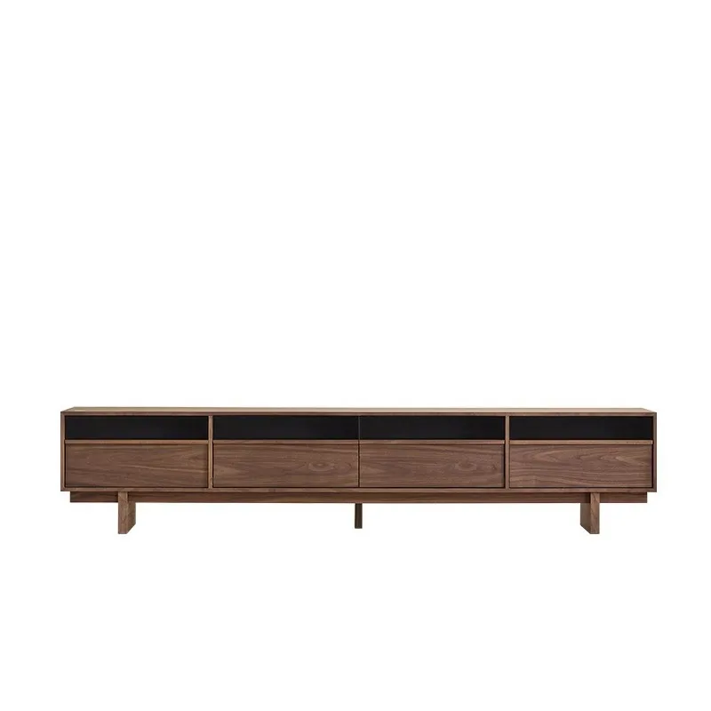 

Solid wood floor-to-ceiling TV cabinet New living room storage locker Integrated video Medieval home TV cabinet