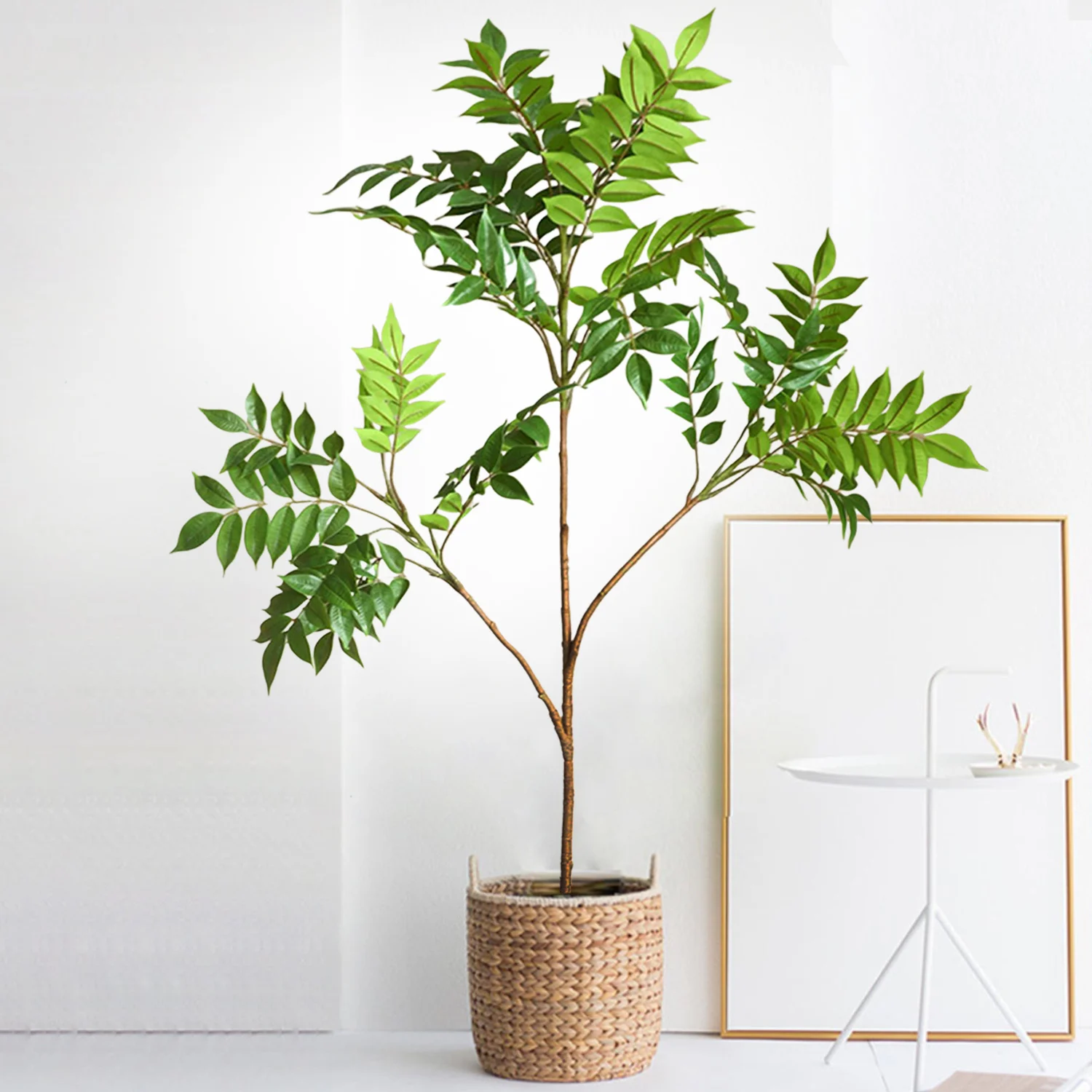 77–135 cm (53,1 Zoll) künstliche Geigenblätter, Ficus-Feigenpflanze für den Außenbereich, Hof, Garten, Balkon, Innenbereich, Heim- und Bürodekoration – Detail 22