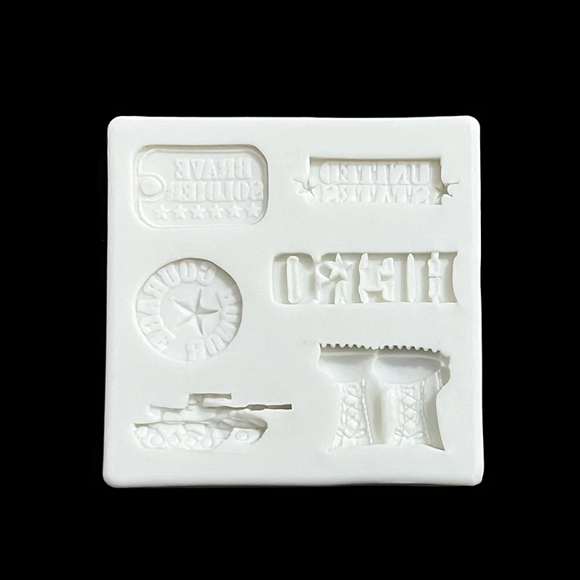 Tank Military Boots Army Silicone Sugarcraft Mold Cupcake Chocolate Baking Mold Fondant Cake Decorating Tools