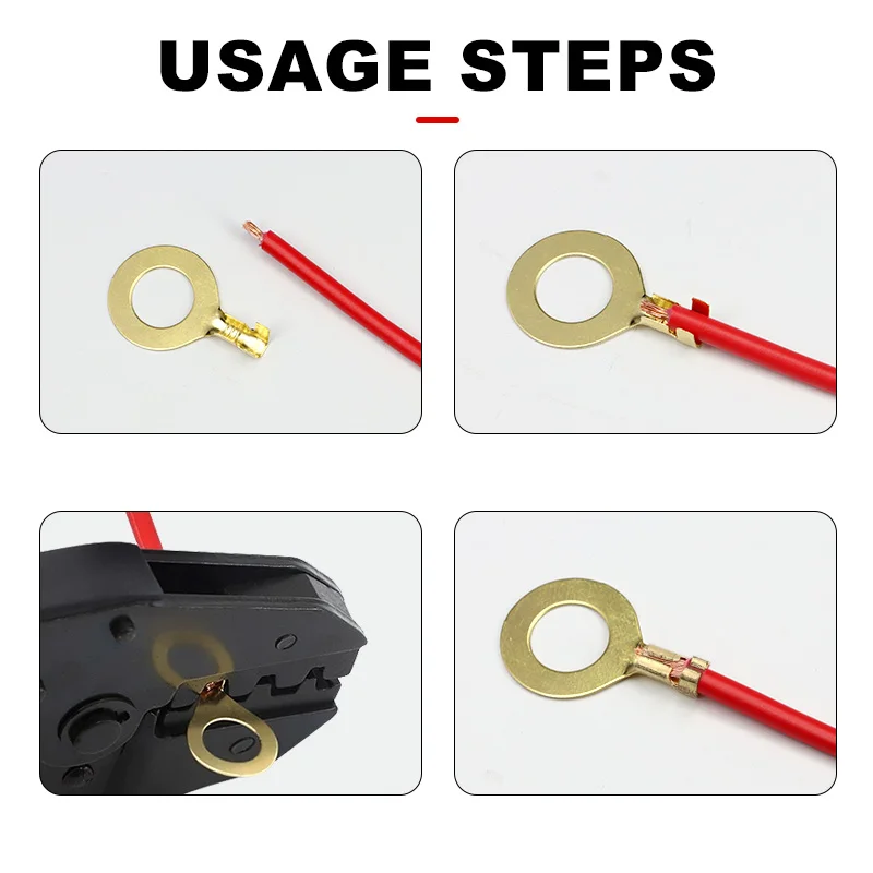 150~540Pcs/Set DJ431 O‑Type Copper Crimp Lugs, Round Cold‑Pressed Wiring Nose Tab Electrical Terminal Connector Assortment Kit