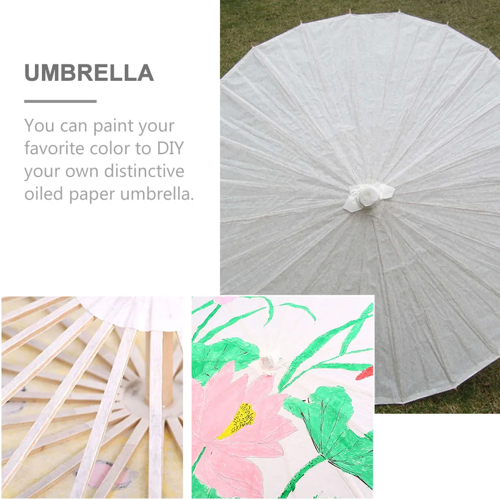 

Blank Paper Umbrella Colored Kindergarten Diy Graffiti Wood Crafts