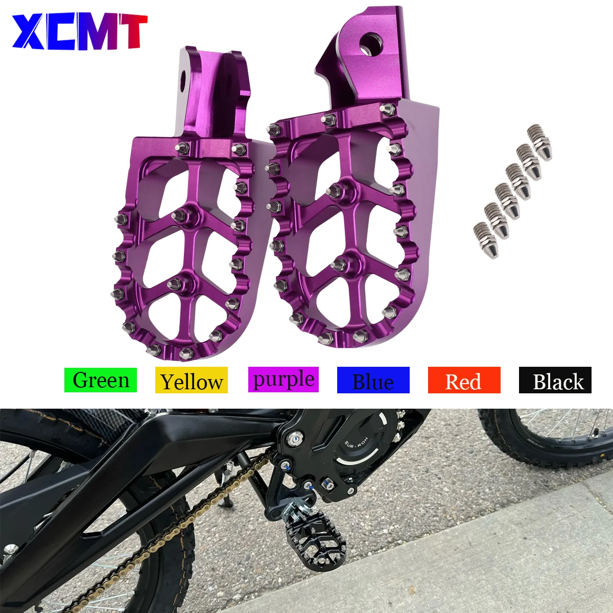 

Footpegs Bracket Pedals Foot Pegs Motorcycle CNC Electric Motocross Bike For Sur-Ron Sur Ron Surron Light Bee S & Light Bee X