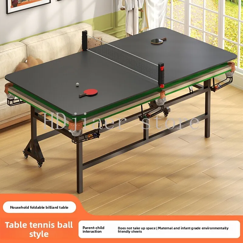 

Billiards table, ping pong table, 2-in-1 household indoor small table tennis table, accuracy training, folding, adult practice