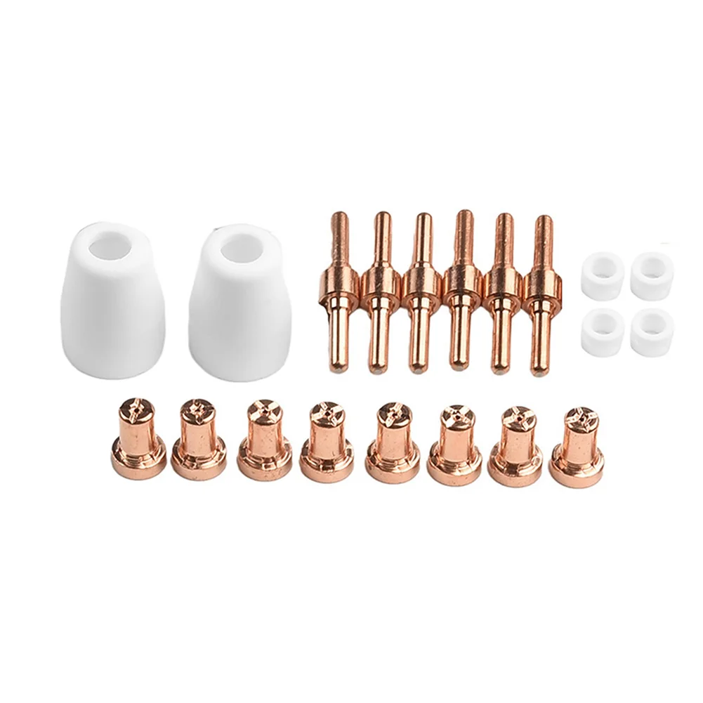 Plasma Cutting Accessories Kit 20PCS for PT31 Nozzles Electrodes and Shield Cups Compatible with For CUT40 and More