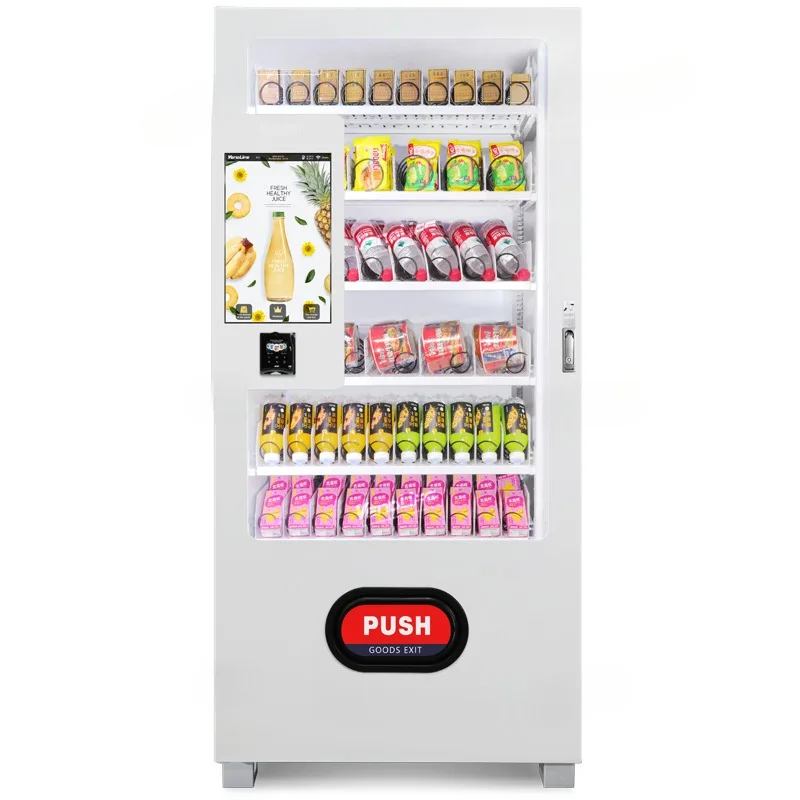 touch screen automatic refrigerated combination vending machine