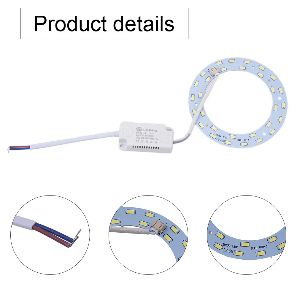 15W Light Plate With Driver Circle Shaped 5730 LED Panel Ceiling Light Fixtures Board Lamp Plate For Living Room Office Hotel