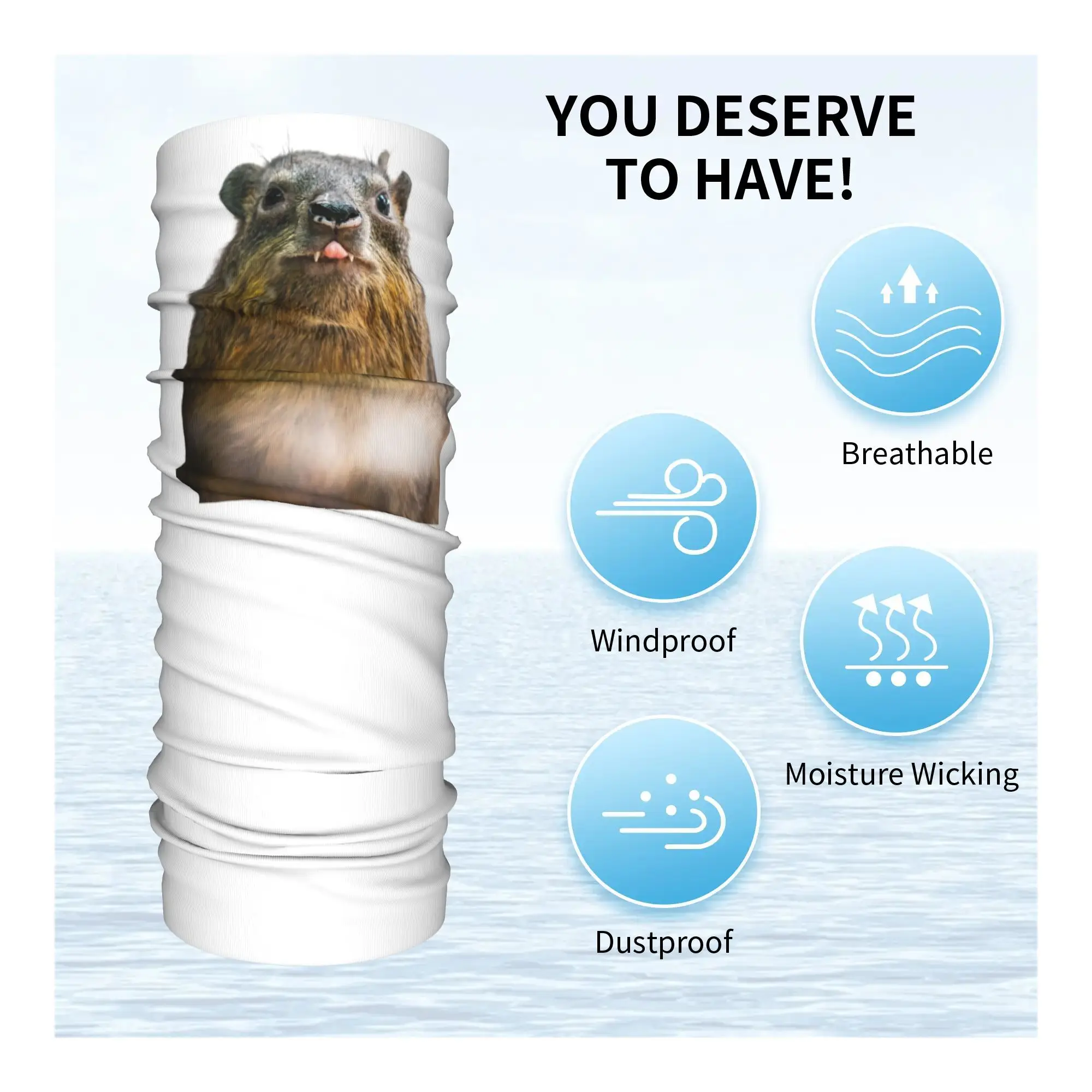 روك هايراكس صور لطيف مصاص دماء البطاطس باندانا غطاء الرقبة قناع مطبوع وشاح متعدد الاستخدام أغطية الرأس ركوب للرجال النساء الكبار