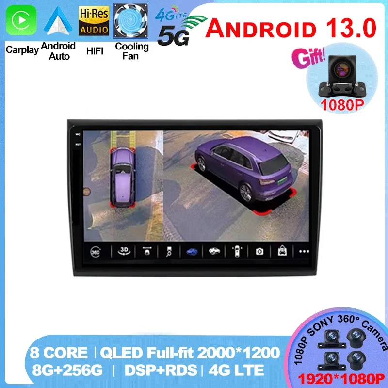 

For Fiat Bravo 2007 2008 2009 2010 - 2012 Android 13 Car Radio Navigation GPS Carplay Wifi Android AutoVideo Multimedia Player