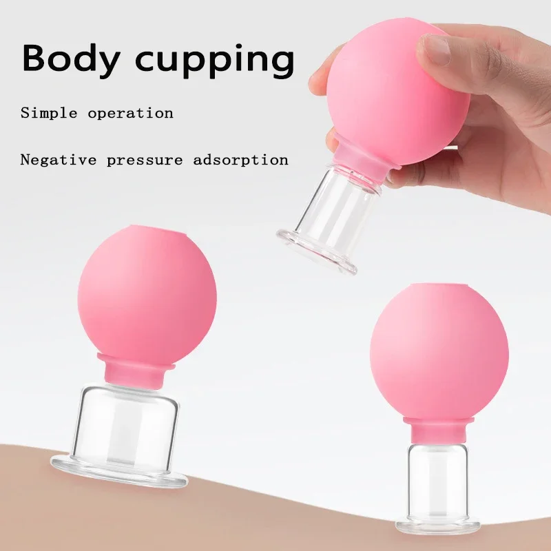 Массажер 1pcs Rubber Massage Body Cups Vacuum Face Cupping Massage Cupping Facial Cup Anti-Wrinkle Cupping Glass Therapy Tool