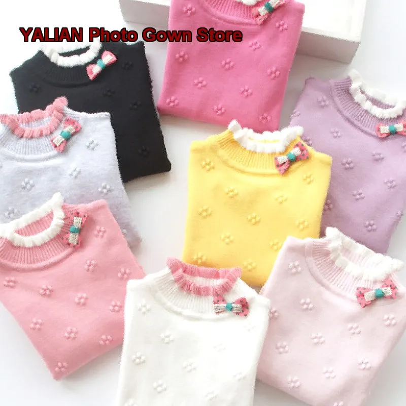 Girls Mock Neck Infant Pure Cotton Knit Base Layer Top High Neck Kids