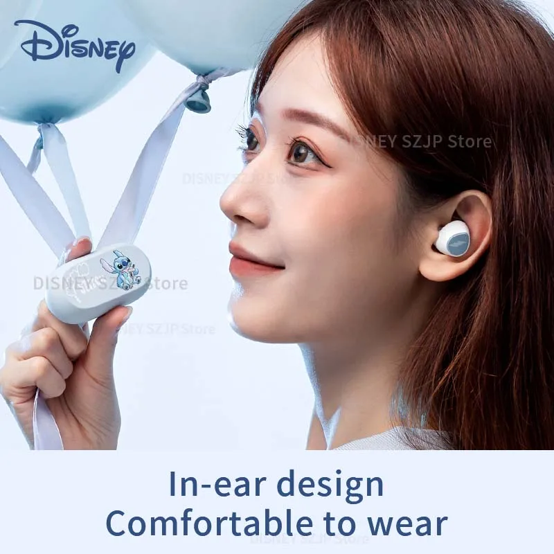 Disney-CAN o & Stitch Angel Earbuds, D29 Wireless Bluetooth 5.3 Earphones, HiFi Stereo HD Call Médiateur set, Smart Touch, Long Endurance